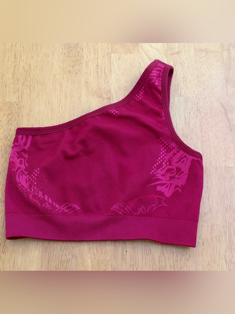 Gymshark One-Shoulder Sports Bra - Raspberry Pink